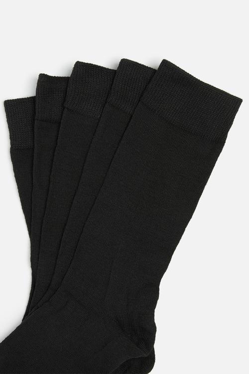 Bob 5 pack plain socks - black