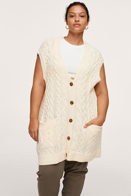 Plus waistcoat elinor - light beige