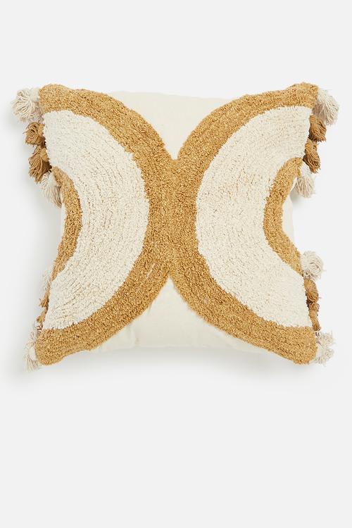 Mellow cotton cushion cover - mustard