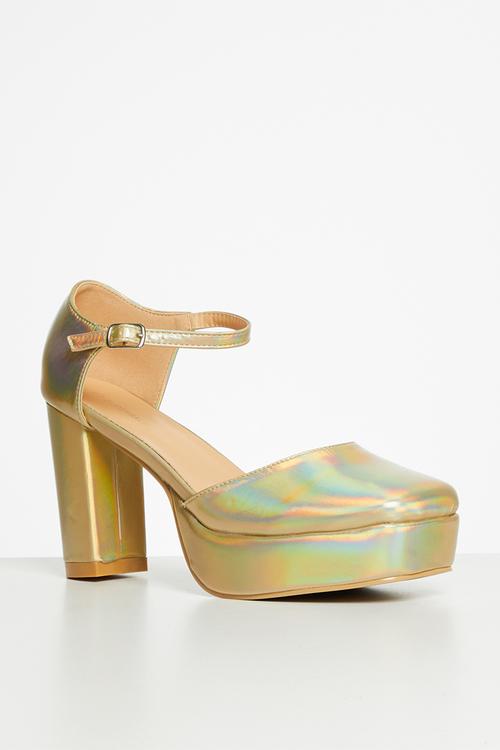 Kendra platform heel - gold