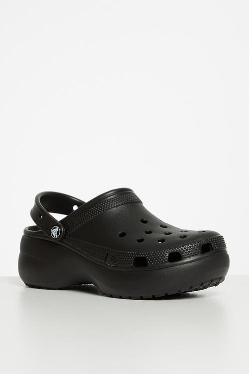 Classic platform clog w - black