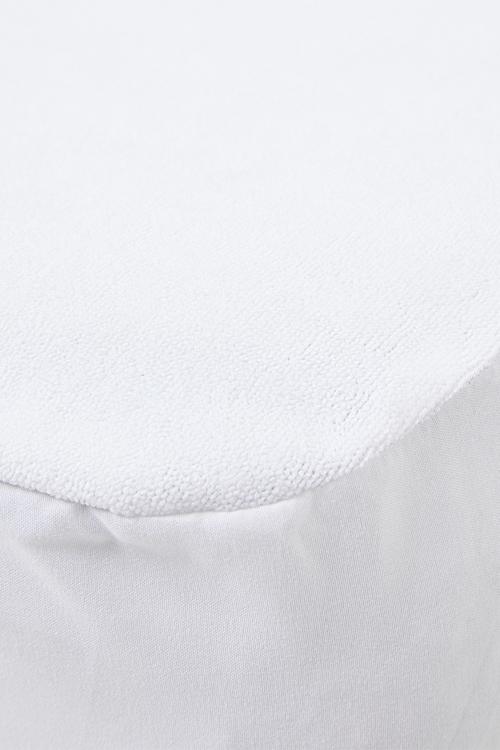 Waterproof terry mattress protector - white