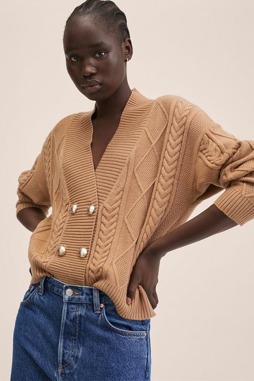 Cardigan amill - medium brown
