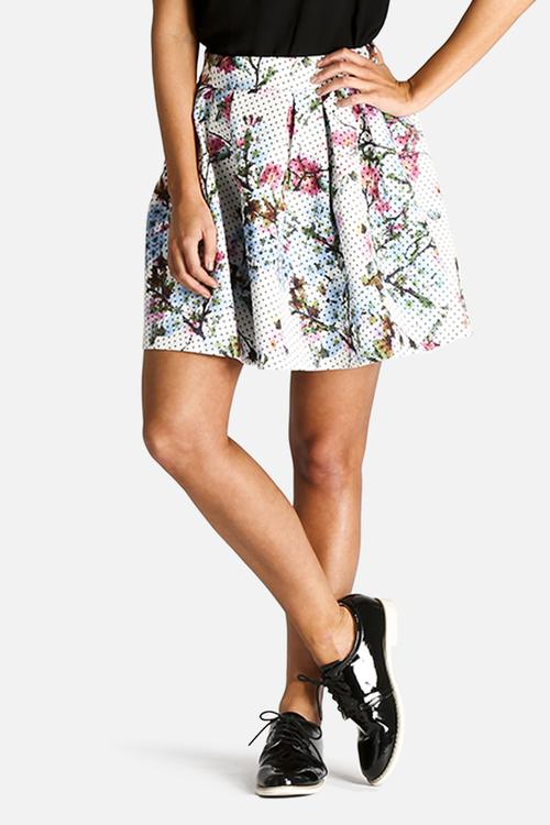 Spot and Flower Skirt