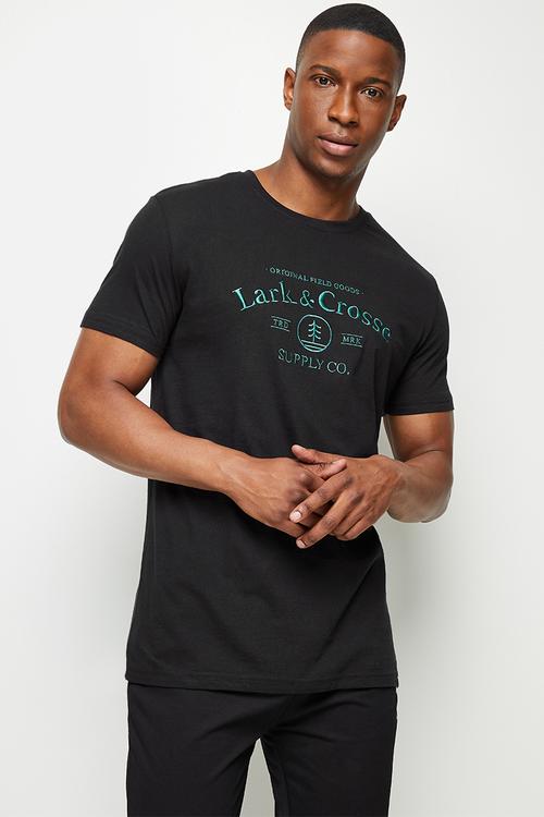 L&c graphic crew neck tee - black
