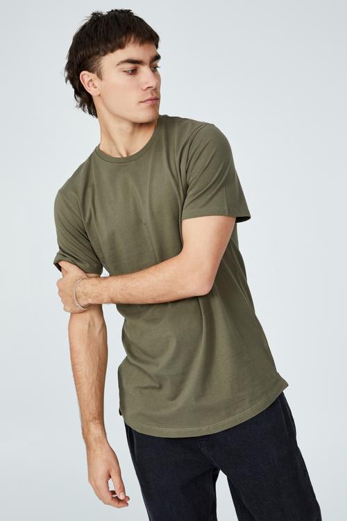 Organic longline T-shirt - military