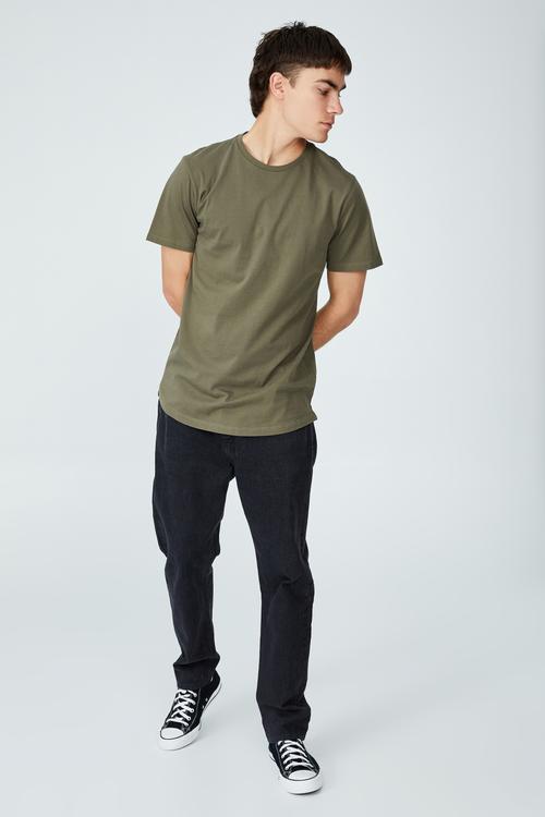 Organic longline T-shirt - military