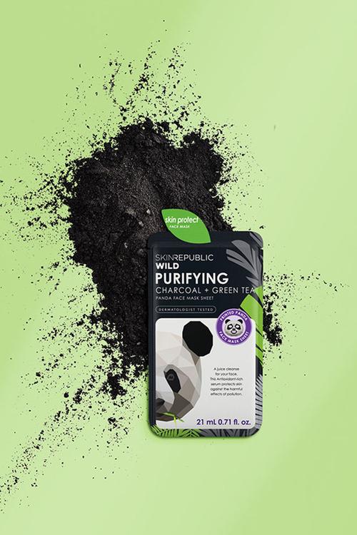 Purifying Charcoal + Green Tea Panda Face Mask Sheet