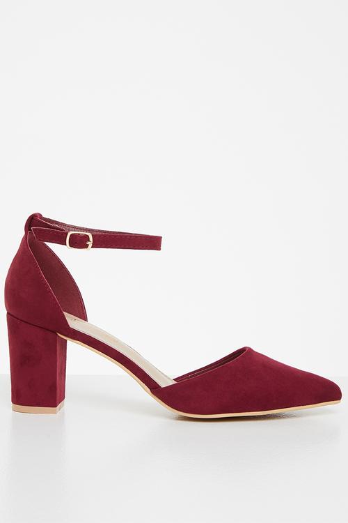 Zara 1 ankle strap heel - burgundy