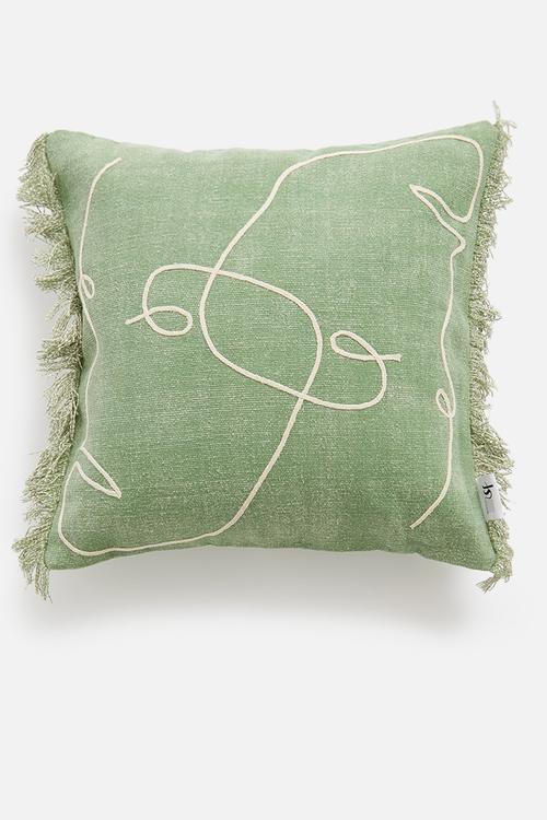 Squig cushion cover - green 