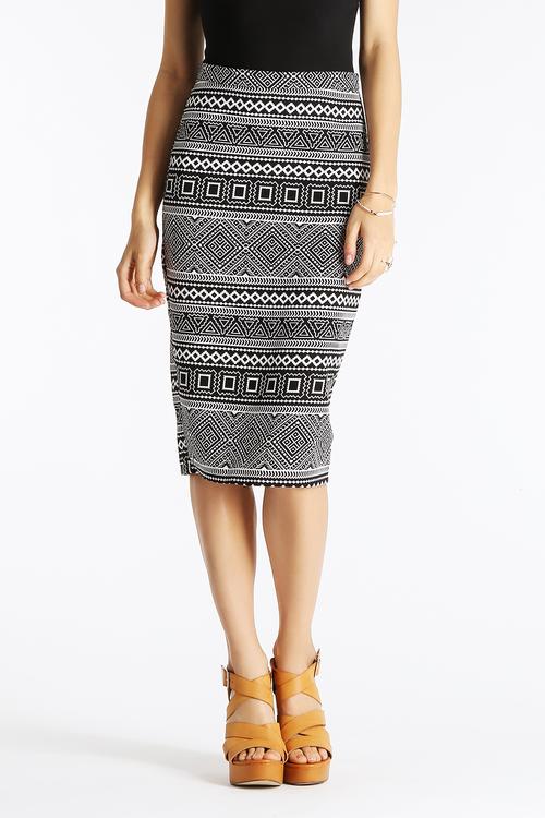 Aztec Stripe Skirt