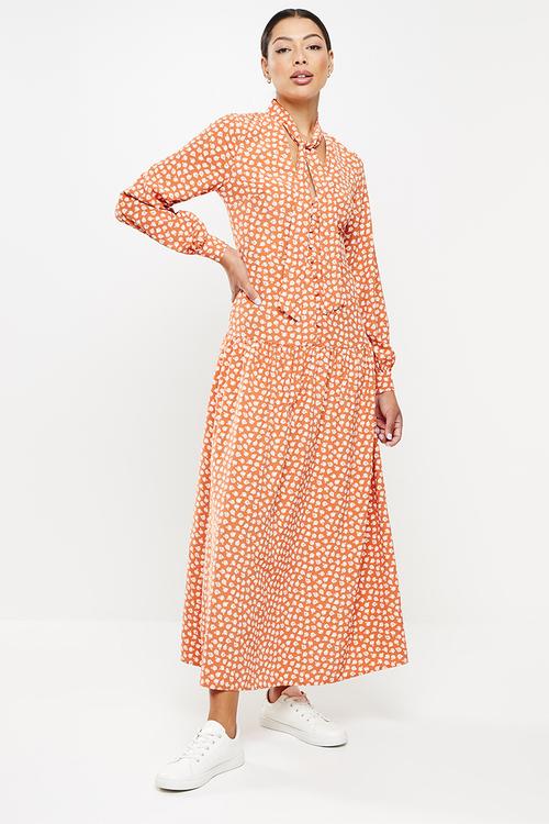 Ladies dress - rust 