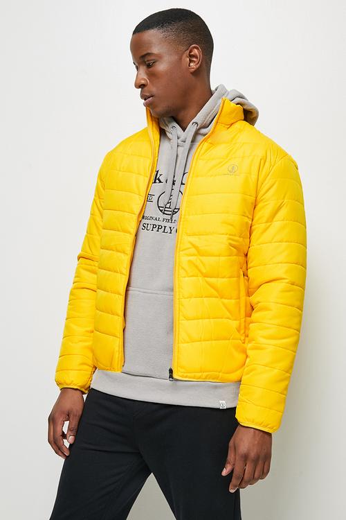 Ascend funnel neck puffer jacket - yellow