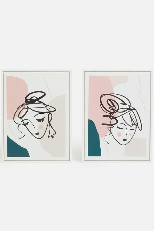 Abstract line wall art