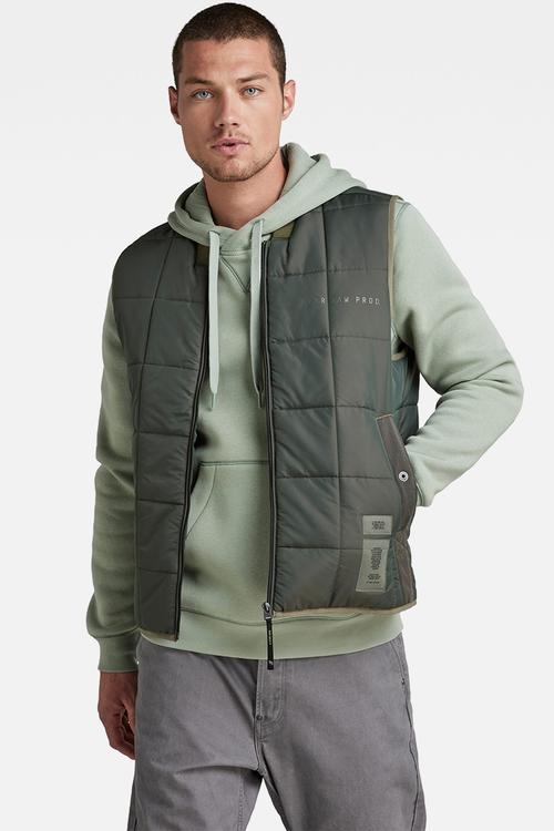 Meefic sqr quilted vest - shadow olive