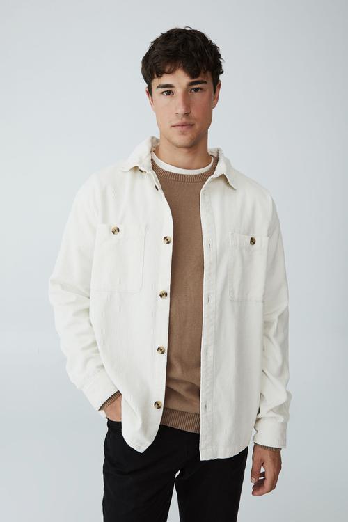 Heavy overshirt - ecru cord