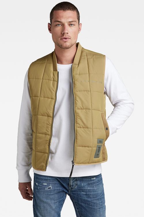 Meefic square quilted vest - fennel seed