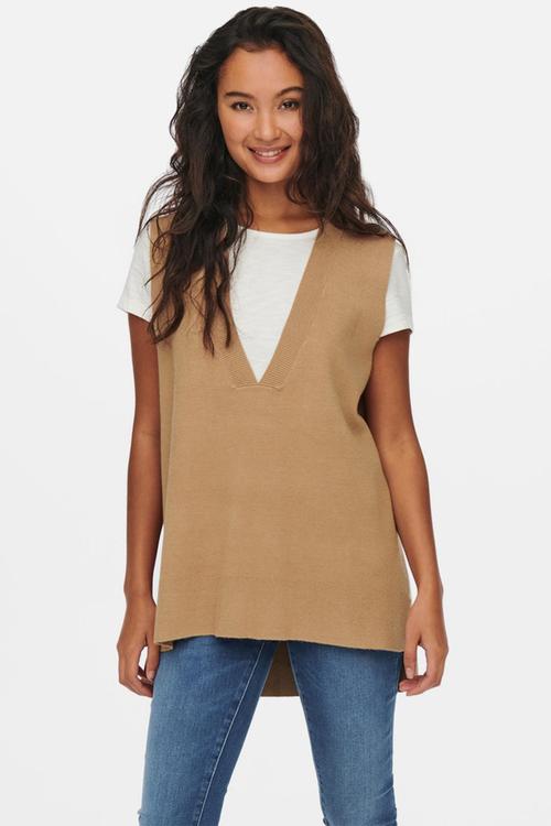 Dallas v-neck vest - burro