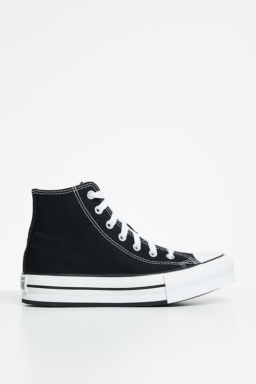 Chuck taylor all star eva lift canvas platform hi - black/white/black