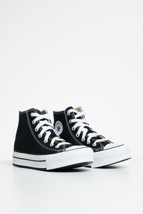 Chuck taylor all star eva lift canvas platform hi - black/white/black