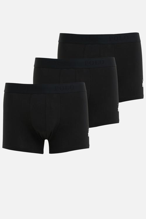 Men basic knit boxer 3pack - black