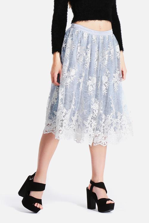 Lace Overlay Skirt