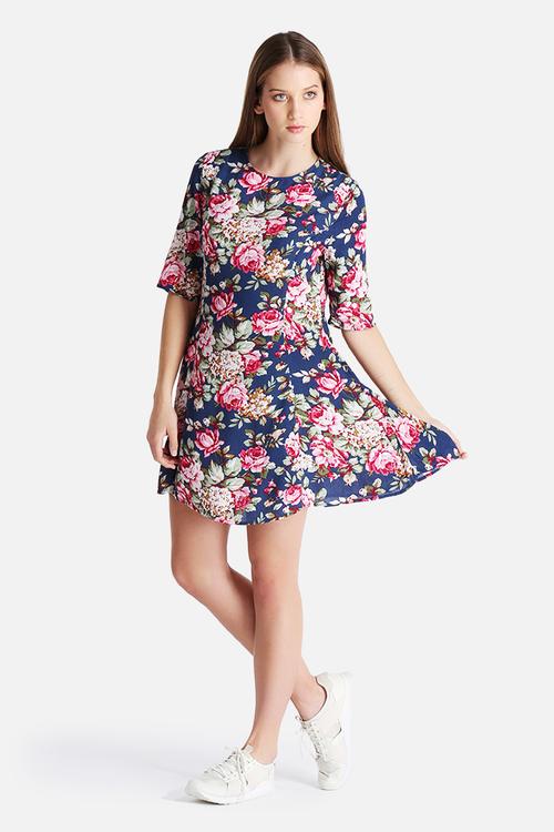 Crinkle Rose Dress
