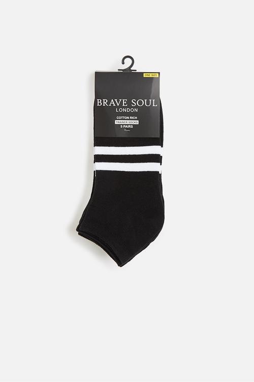 Runner 5 pack socks - black & white