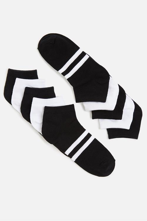 Runner 5 pack socks - black & white