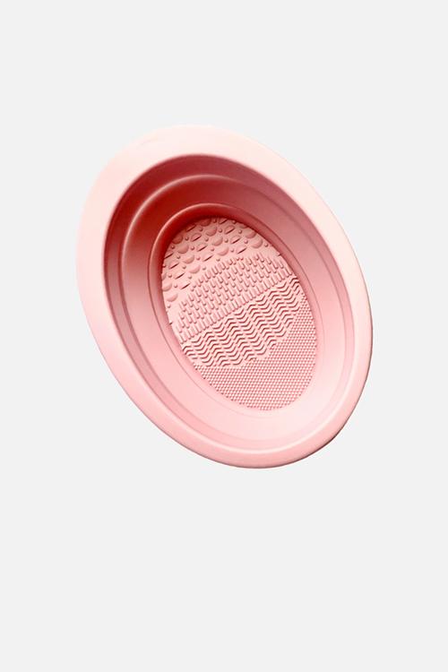 Nifti Pop Up Brush Cleaner Bowl - Soft Blush