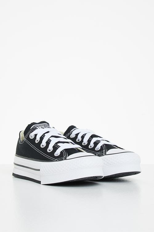 Chuck Taylor All Star eva lift canvas platform ox - black & white