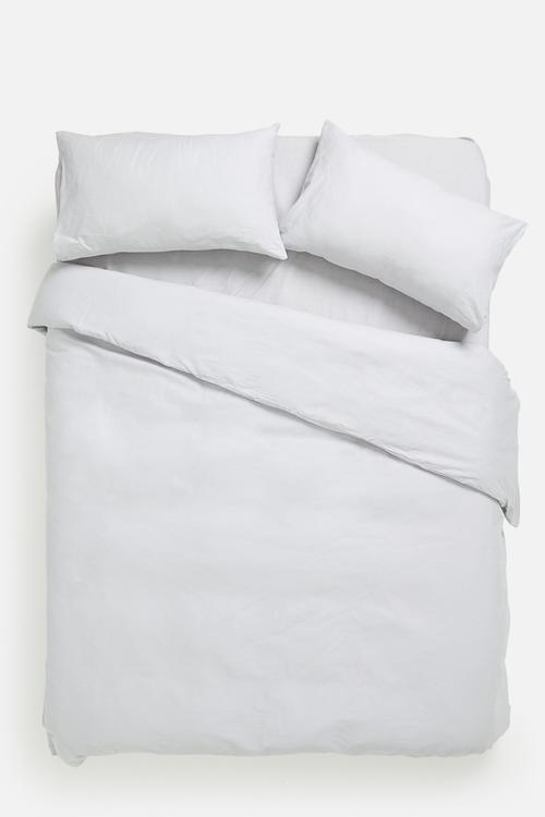 144tc 100% cotton duvet cover set - grey