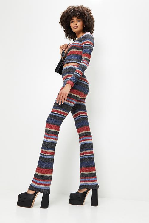 Printed fit and flare trouser - multi 