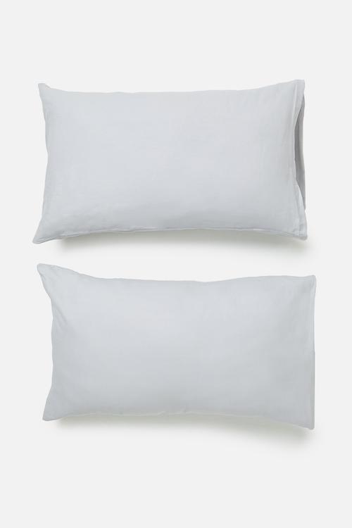 144 tc 100% cotton pillowcase set - grey