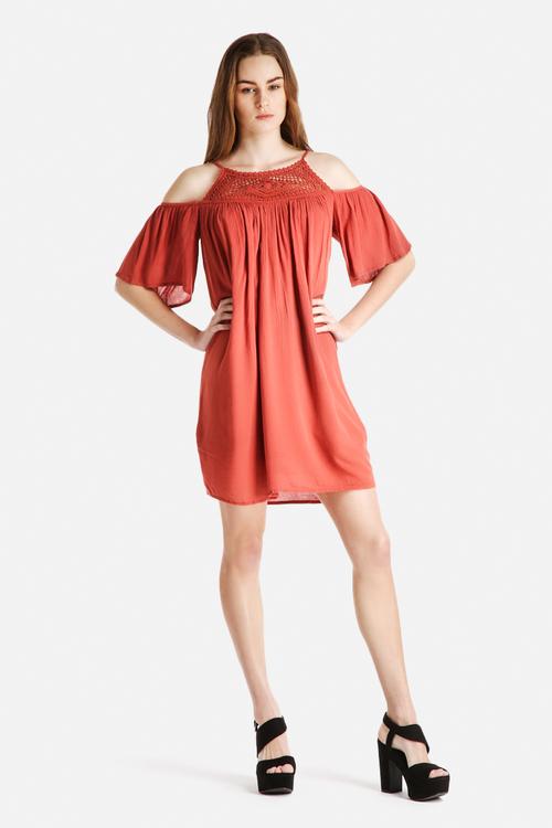 Bare Shoulders Short Dress