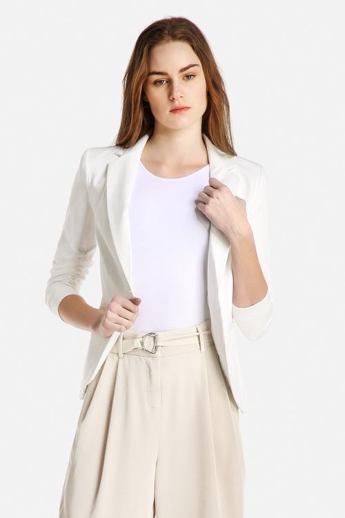 Wrinkly 3/4 Blazer 