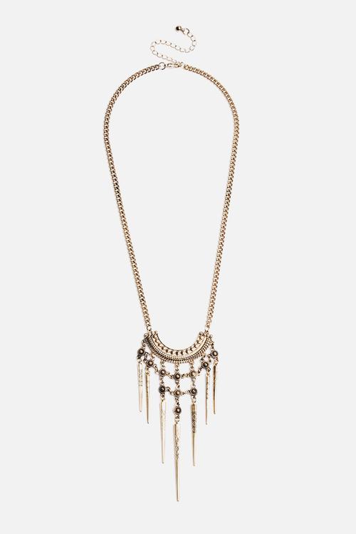 Spike Drape Short Pendant