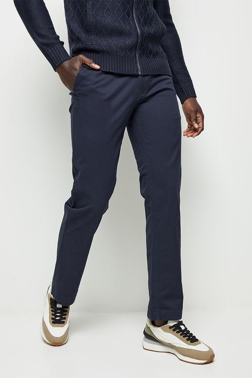 Regular fit stretch chino - navy