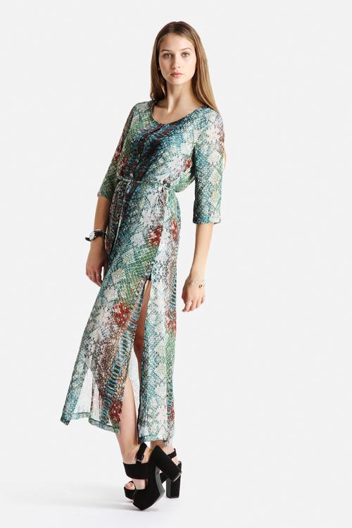 Karley Maxi Cobra Print Dress