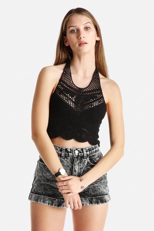 Strange Ways Crochet Halterneck Top