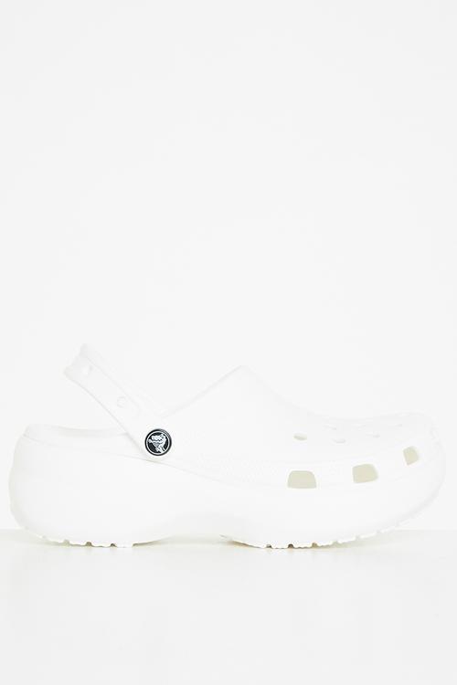 Classic platform clog w - white