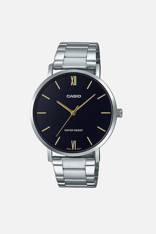 Standard analogue watch-black/silver 