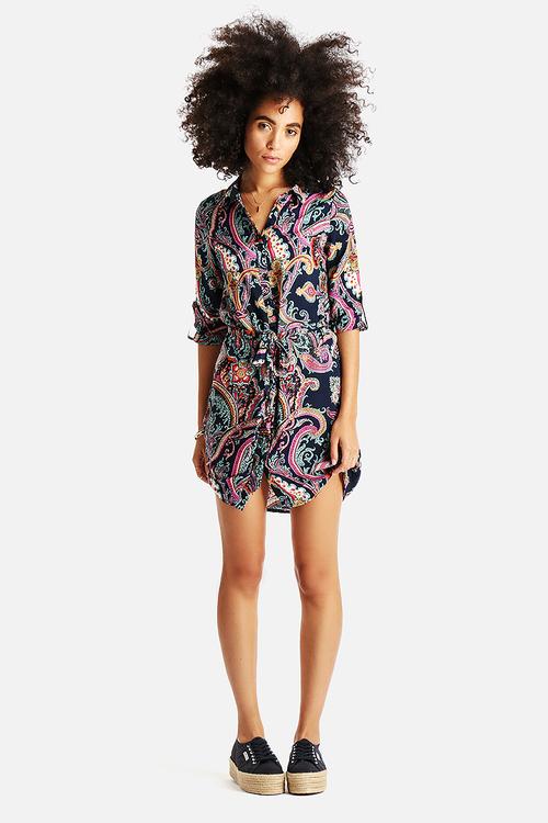 Multi Printed Shirt Dress