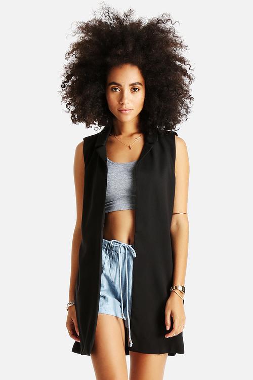 Plain Sleeveless Jacket