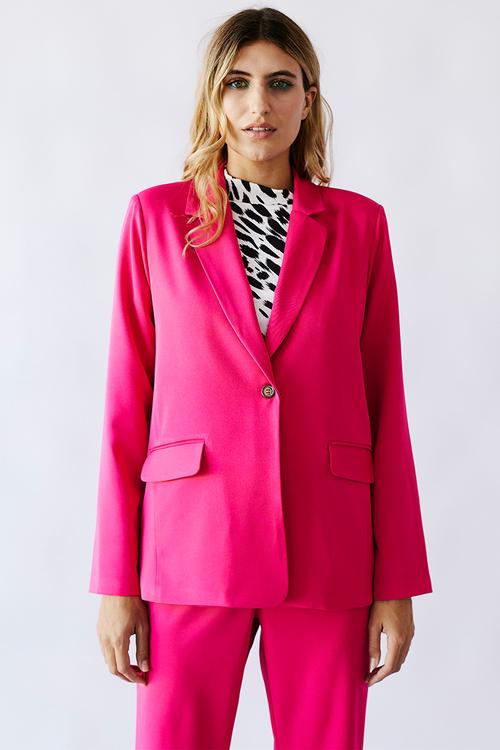 Button long blazer - pink