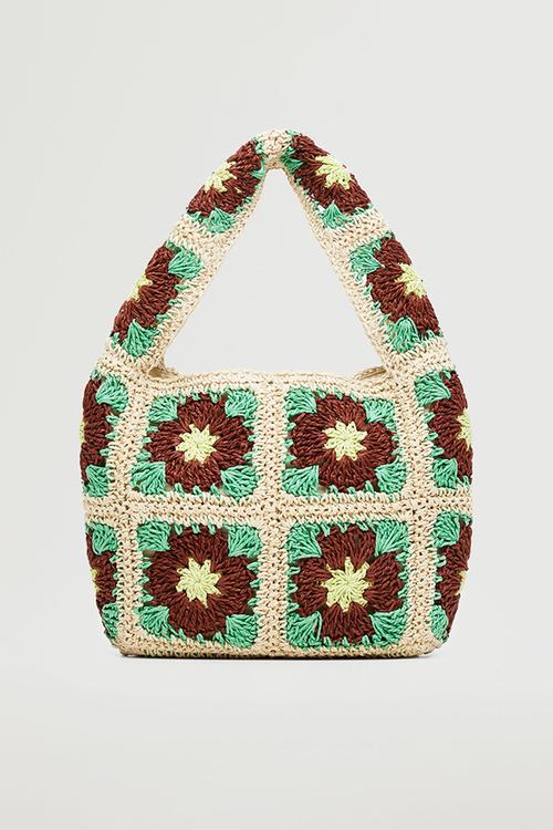 Floral crochet bag - multi