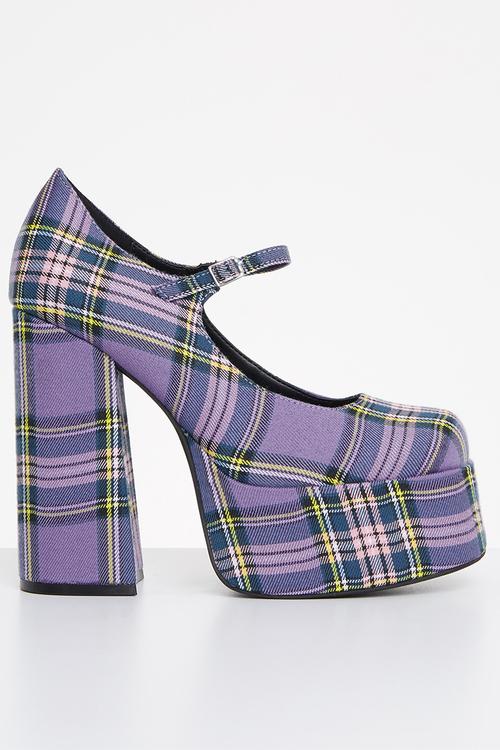 Mary-j - lilac plaid