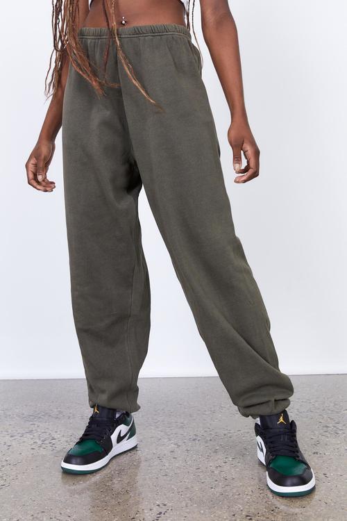 Washed oversized jogger - olive night