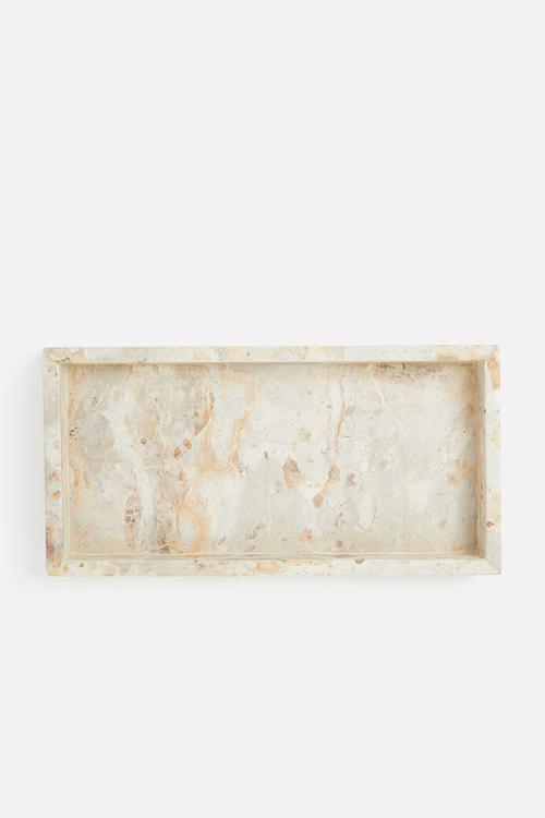 Marble drinks tray - chocolate