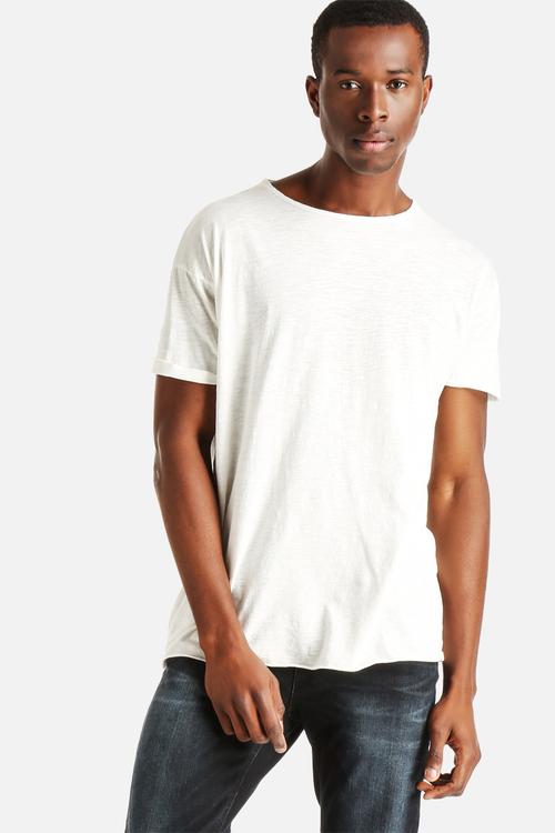 Raw Hem T-shirt Slub